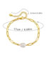 Fashion Gold Copper Gold Plated Openwork Pearl Bracelet