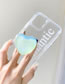 Fashion Love Heart - Gradient Blue Green Laser Crystal Love Mobile Phone Holder