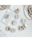 Fashion Shaped Pearl Ring - Smudged Apricot Epoxy Geometric Irregular Cell Phone Airbag Holder