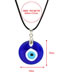 Fashion 3# Geometric Glass Drop Eye Necklace