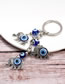 Fashion Three Elephants With Blue Eyes Alloy Eye Tassel Keychain