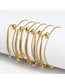 Fashion 10# Solid Copper Geometric Eye Pull Bracelet