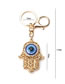 Fashion Gold Alloy Diamond Eye Palm Keychain