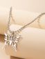 Fashion Silver Alloy Hollow Butterfly Ball Chain Necklace