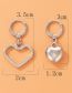 Fashion Gold Alloy Three-dimensional Heart Asymmetric Earrings