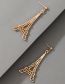Fashion Gold Alloy Geometric Irregular Tower Stud Earrings