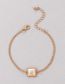 Fashion Gold Resin Geometric Square Chain Bracelet
