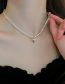 Fashion Silver Double Layer Pearl Crushed Silver Beaded Necklace