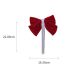 Fashion Spring Clip - Red Fabric Diamond Tassel Bow Hair Clip