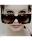 Fashion Solid White Double Grey Pc Square Large Frame Sunglasses  Resin