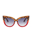 Fashion Upper Leopard Print Lower Red Double Gray Pc Cat Eye Large Frame Flat Mirror