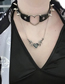 Fashion 8# Alloy Drop Oil Love Wings Small Lock Double Layer Necklace