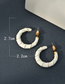 Fashion Twenty One# Alloy Color Matching Drip Oil C-shaped Earrings