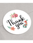 Fashion 7710#thankyou Stickers (10 Sheets) Self-adhesive Thankyou Round Seal