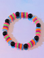 Fashion Color Colorful Brushed Ball Beaded Bracelet