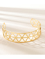 Fashion Gold Metal Cut Geometric Necklace