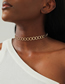 Fashion Gold Metal Cutout Geometric Necklace