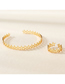 Fashion Star Alloy Geometric Cutout Star Bracelet Ring Set