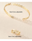 Fashion Star Alloy Geometric Cutout Star Bracelet Ring Set