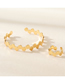 Fashion Gold Alloy Geometric Hammer Round Bracelet Ring Set