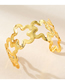 Fashion Gold Alloy Openwork Flower Bracelet