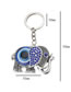 Fashion Silver Alloy Diamond Eye Elephant Keychain