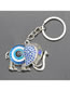 Fashion Silver Alloy Diamond Eye Elephant Keychain