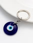 Fashion Silver Geometric Glass Eye Keychain