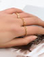 Fashion 3# Brass Diamond Geometric Cutout Eye Open Ring