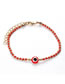 Fashion Red Geometric Beaded Glass Eye Bracelet