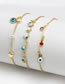 Fashion 1# Solid Copper Diamond Eye Bracelet