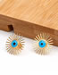 Fashion Blue Alloy Drop Oil Eye Geometric Stud Earrings