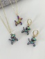 Fashion Color Copper Spray Painted Dog Pendant Necklace
