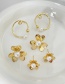Fashion Gold-2 Copper Pearl Ring Stud Earrings (large)