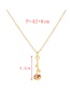 Fashion Gold-3 Copper Drop Duck Duck Pendant Necklace