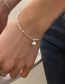 Fashion Silver Alloy Geometric Heart Bracelet