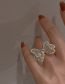 Fashion Ring - Gold Bronze Zirconium Butterfly Ring