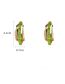 Fashion Green Leather Wrap Chain C-hoop Earrings