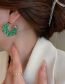 Fashion Green Geometric Crystal Wrap Earrings