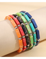 Fashion Black Emperor Multicolor Square Beaded Bracelet