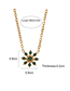 Fashion Small Daisy Pendant Zircon Bracelet - Gold - White Diamonds Stainless Steel Zirconium Daisy Bracelet