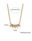 Fashion Necklace - Gold - White Zirconium Titanium Steel Set With Zirconium Geometric Necklace
