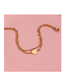 Fashion Gold Stainless Steel Lip Chain Heart Bracelet