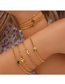 Fashion Gold Titanium Steel Gold Plated Ball Chain Letter Double Bracelet
