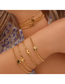 Fashion Gold Titanium Steel Gold Plated Ball Chain Feather Double Bracelet