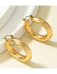 Fashion Gold Alloy Geometric Twist Round Earrings