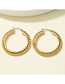 Fashion Gold Twisted Twist Round Earrings