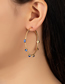Fashion Gold Alloy Diamond Round Earrings