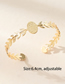 Fashion Gold Metal Leaf Open Bracelet