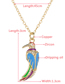 Fashion Bird Bronze Diamond Drip Oil Bird Necklace